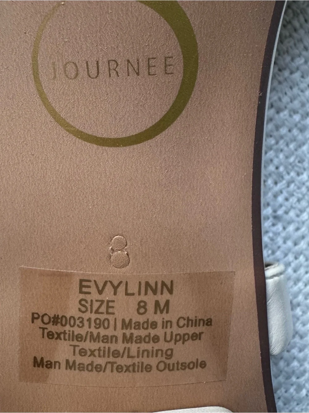 Journee Collection Evylinn Cream Open-Toe Slingback Block Heels, 8M
